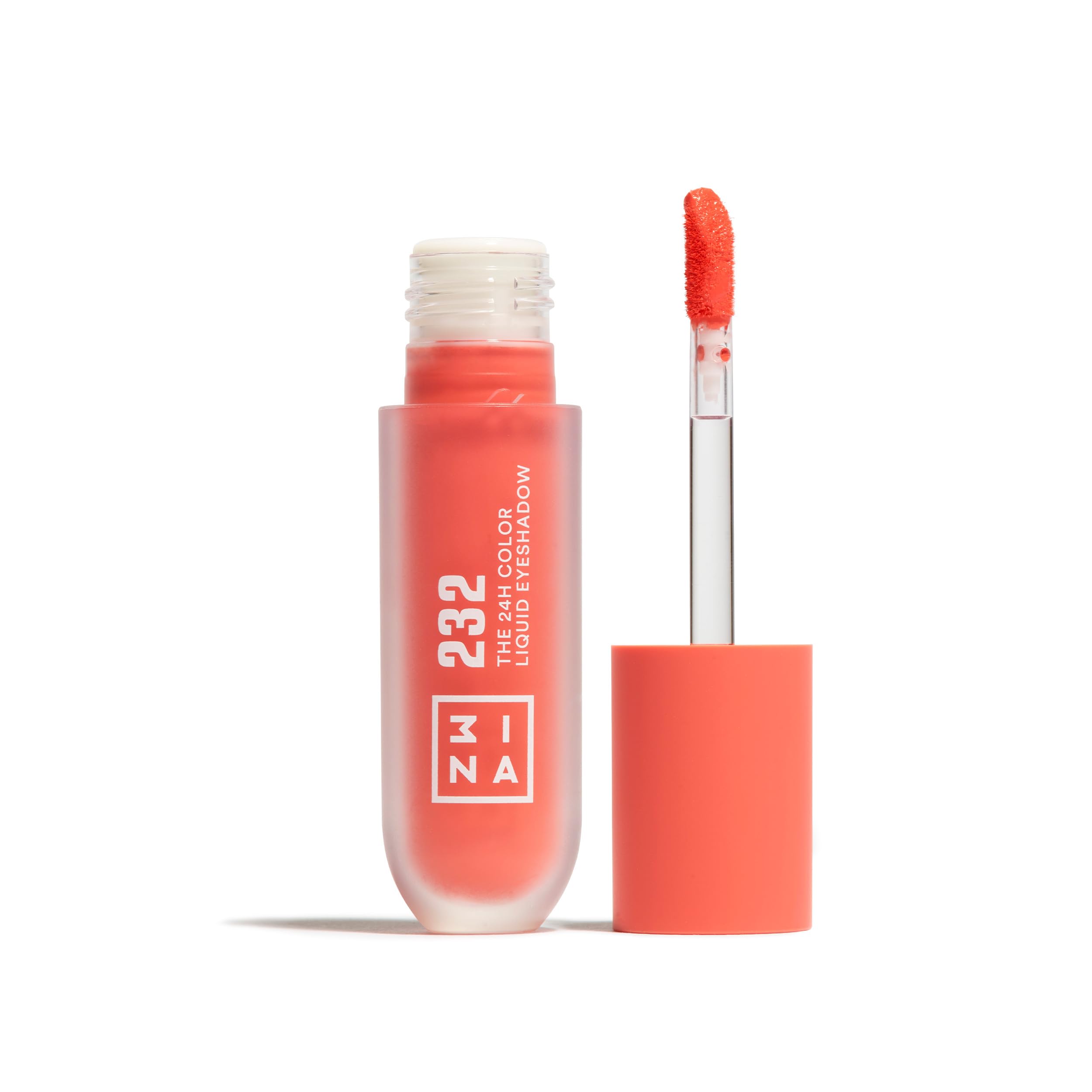 3INA MAKEUP - The 24H Color Liquid Eyeshadow 232 - Hot coral Liquid Eyeshadow - 24H Long-Wearing Waterproof Formula