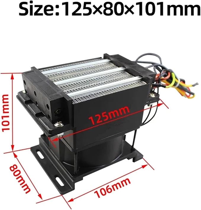 Calefactor Eléctrico PTC con Ventilador 220V 500W Termostático miniatura 2