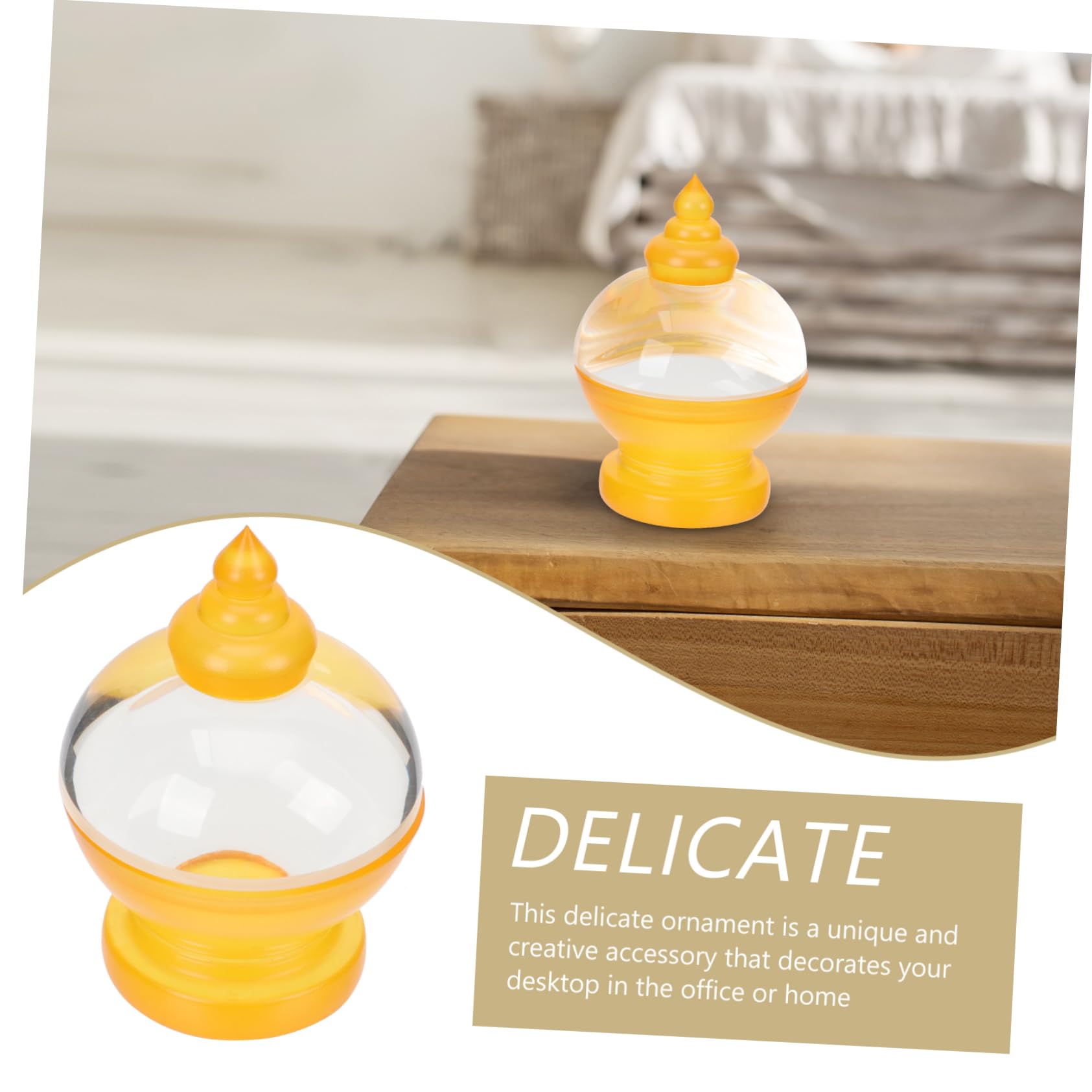 Alipis 5stücke Acrylic Buddha Stupa Ornament Dekorative Buddhistische Statue Für Tempel Und Wohnkultur Langlebig Stabil Und Elegantes Design Für Tischdekoration