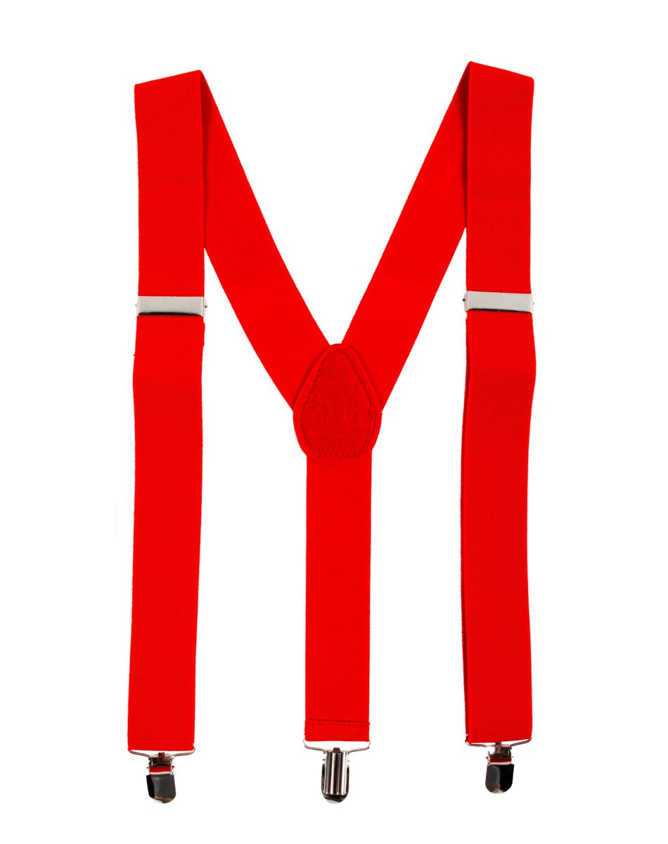 Eccellente Red Suspender for Men Women Boys and Girls