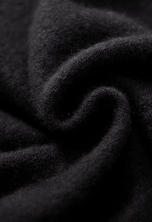 ZHILI Men's 100% Cashmere Turtleneck Sweater, Solid Color Long Sleeve Pullover