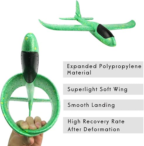 Miniatura 6 de Aviones de espuma para niños pequeños de 3 modos de vuelo de 13.5 pulgadas, juguete de avión de acrobacias de espuma para niños de más de 3 años,