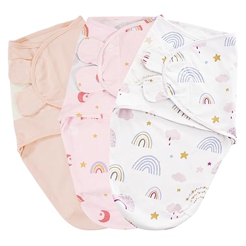 PHF Saco de dormir para bebé 100% algodón para recién nacido, paquete de 3 sacos suaves y transpirables para bebés de 0 a 3 meses para niños y