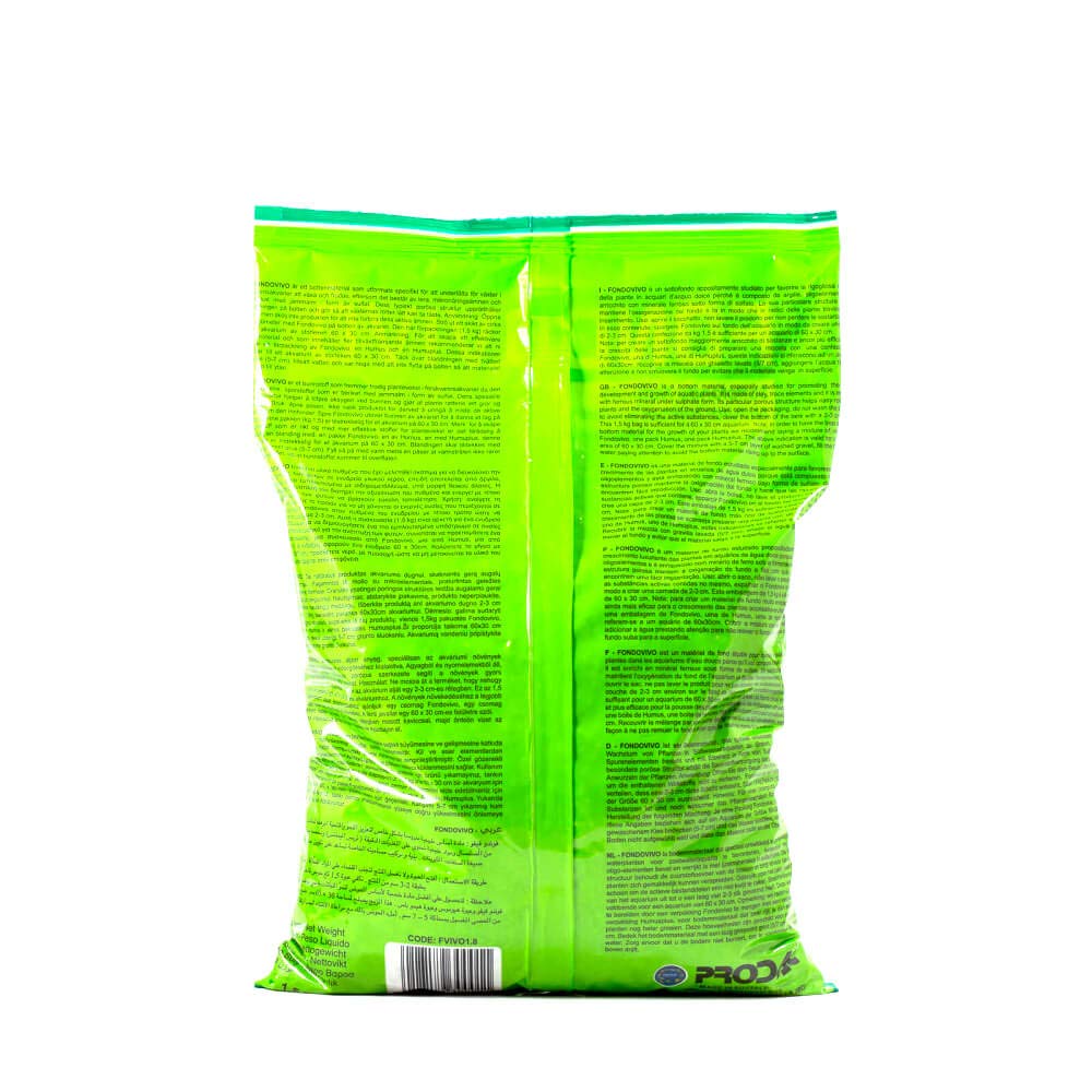 Prodac FONDOVIVO SOTTOFONDO Naturale SUBSTRATO Naturale con Ferro E OLIGOELEMENTI per Piante D'ACQUARIO 1,5 kg