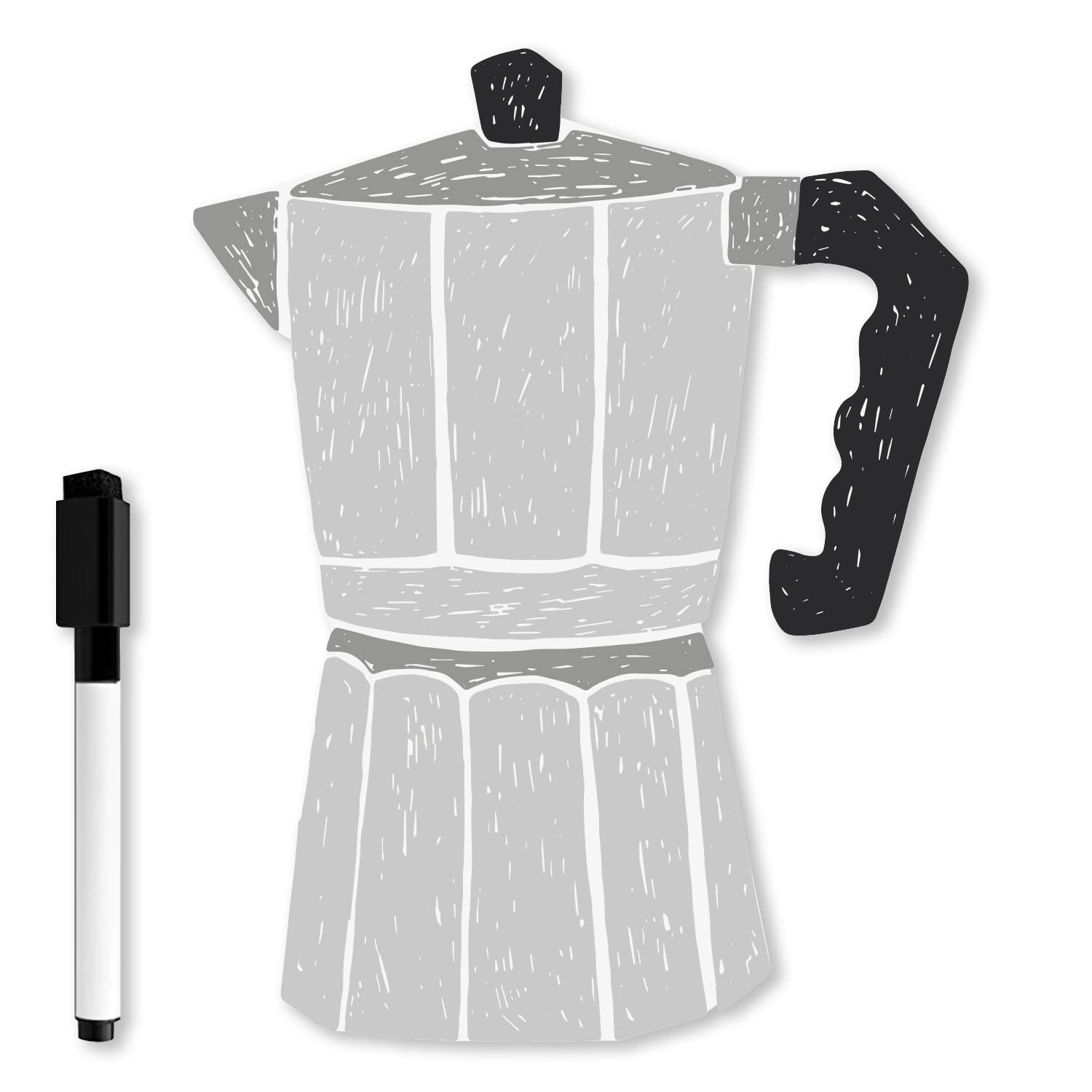 Magnetic whiteboard A3 Fridge Coffee Maker 37x29 cm with Magnetic Marker Included.