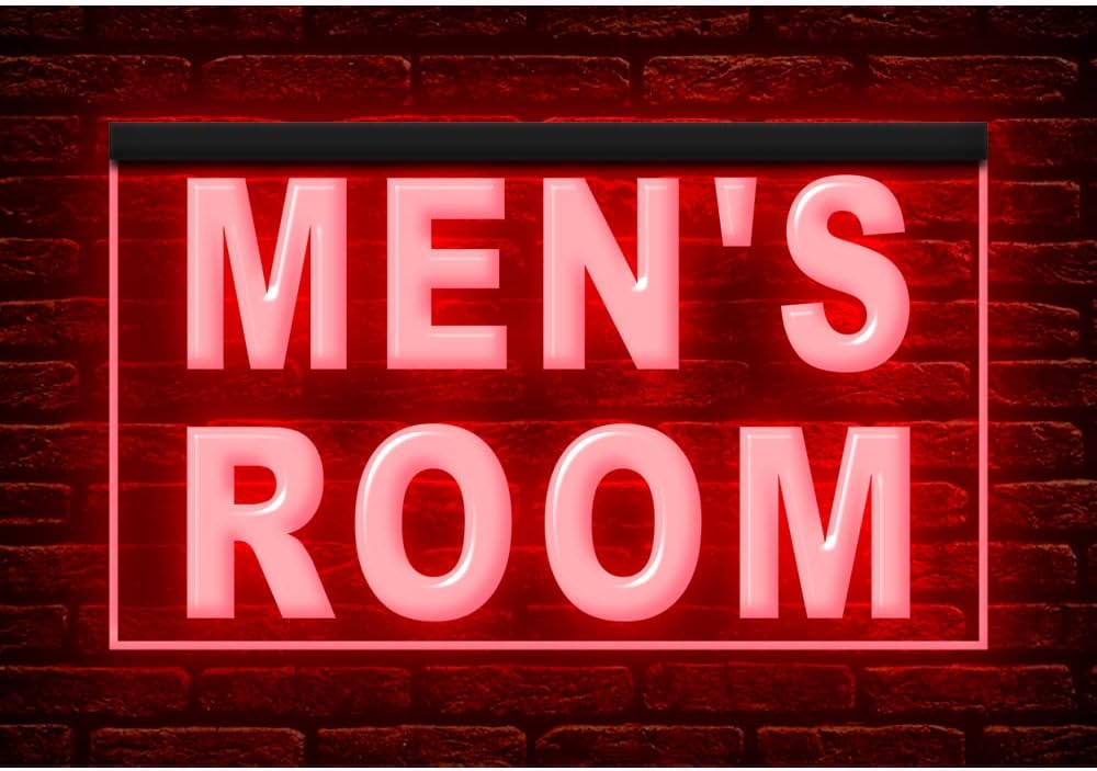 120055 Men's Room Toilet Restroom Restaurant Cafe Display LED Light Neon Sign (12" X 8", 16 Colors By Remote)