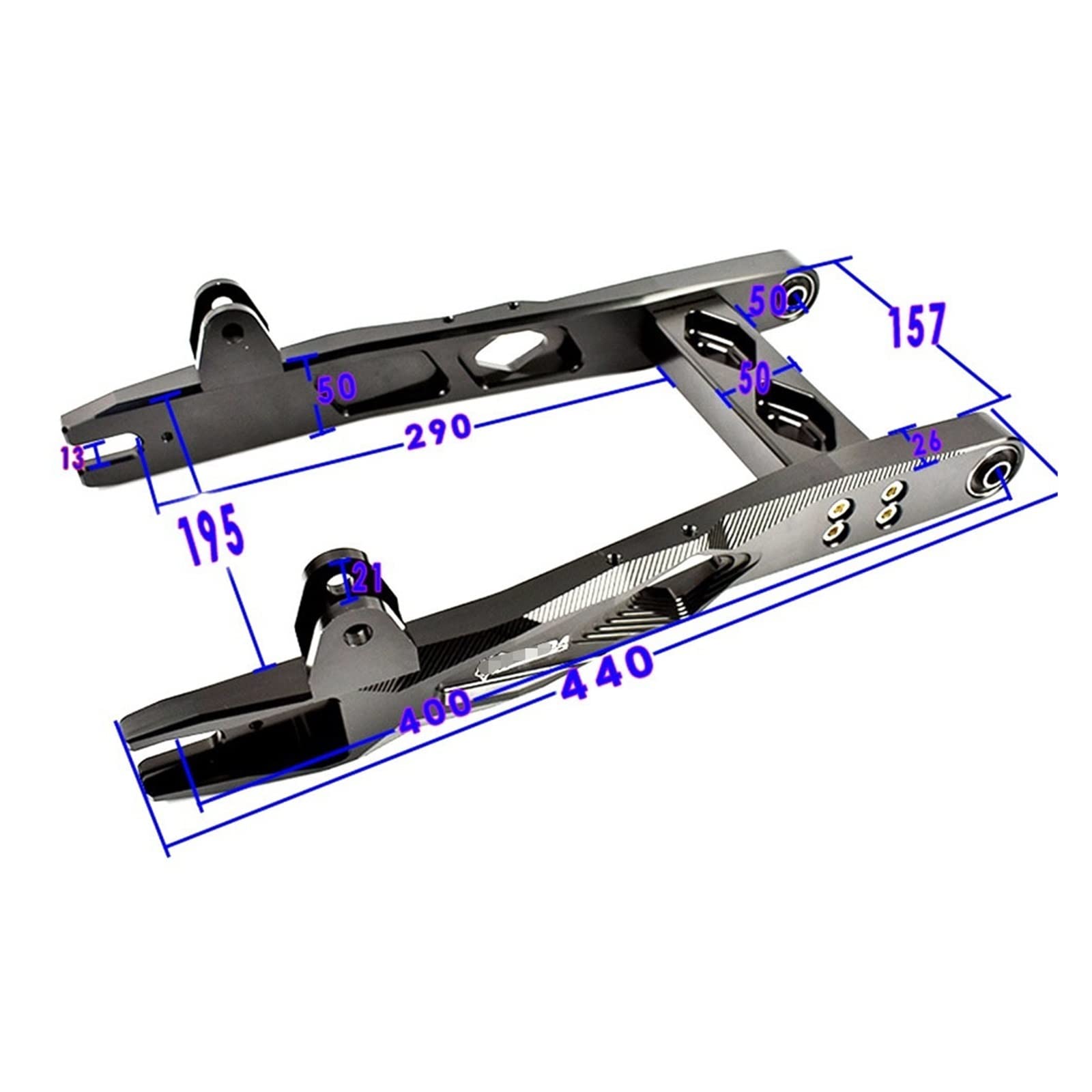 Bras Oscillant en Aluminium de 460 mm pour 12" Wheel 80/100-12 Pit Dirt