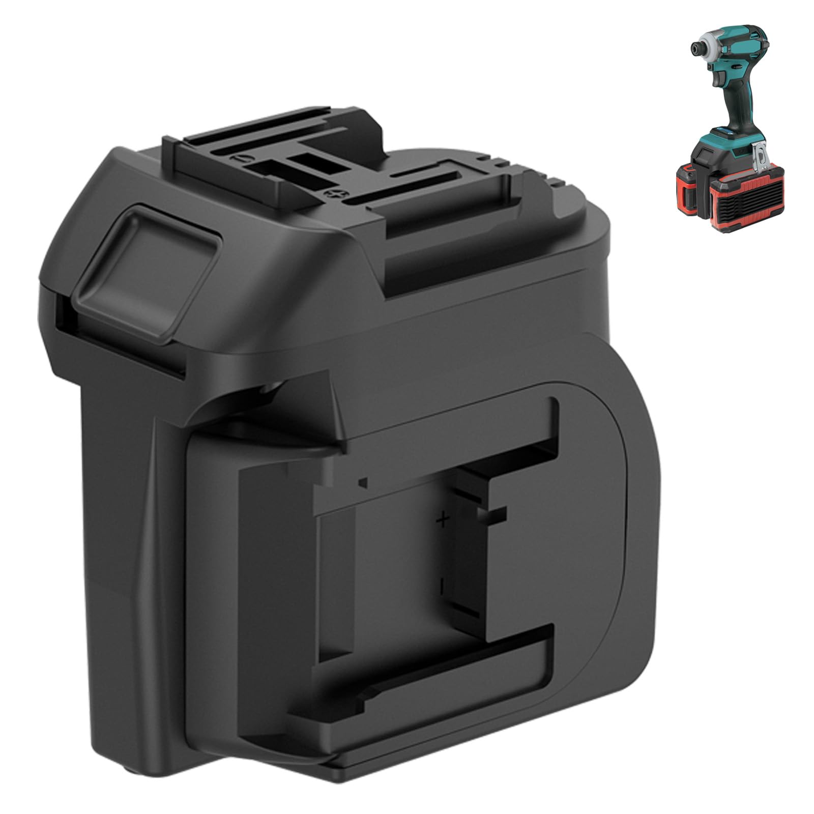 Einhell to Makita Adapter, 2-in-1 Battery Adapter Convert for Einhell 18 V 2 Pack Battery Works for Makita 18 V Power Tool Simultaneously, More Power and Longer Work