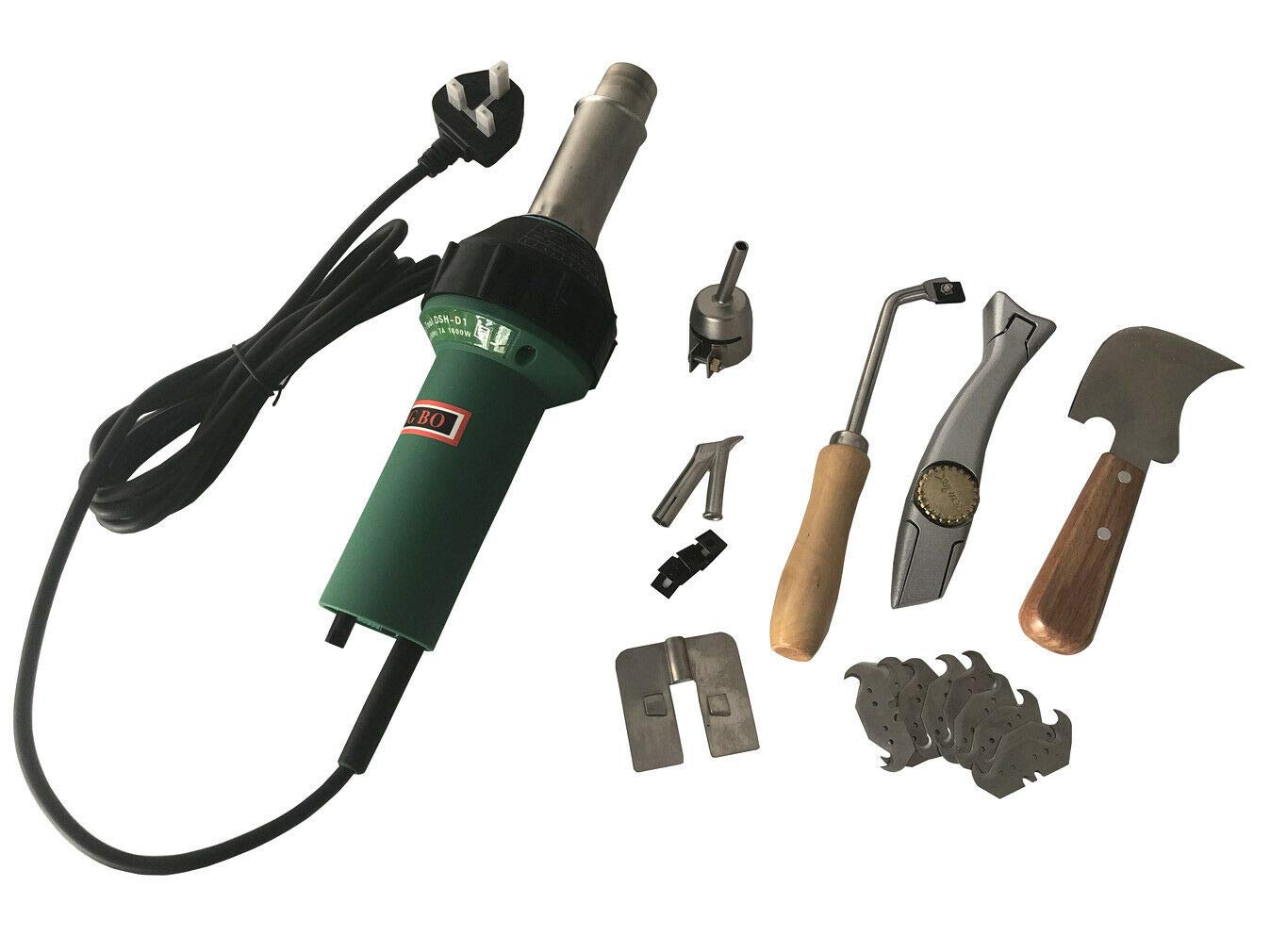 1600W Handheld Plastic Welder Hot Air Gun Vinyl Welding Heat Gun 2600Pa With Welding Nozzles