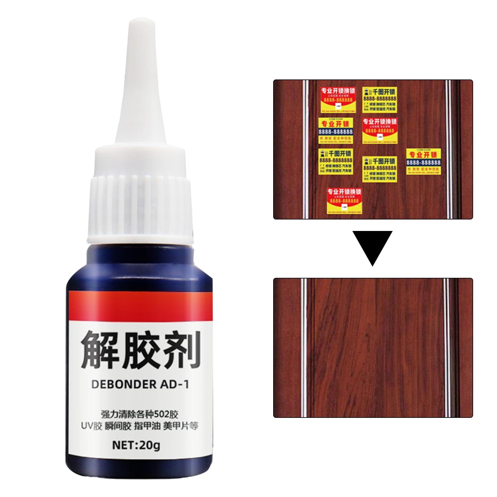 Klejony ?rodek do usuwania, ?rodek do usuwania kleju, Wielofunkcyjny zmywacz do kleju, Super Glue Remover, 20g Wielofunkcyjny zmywacz do kleju do paznokci, metalu, szk?