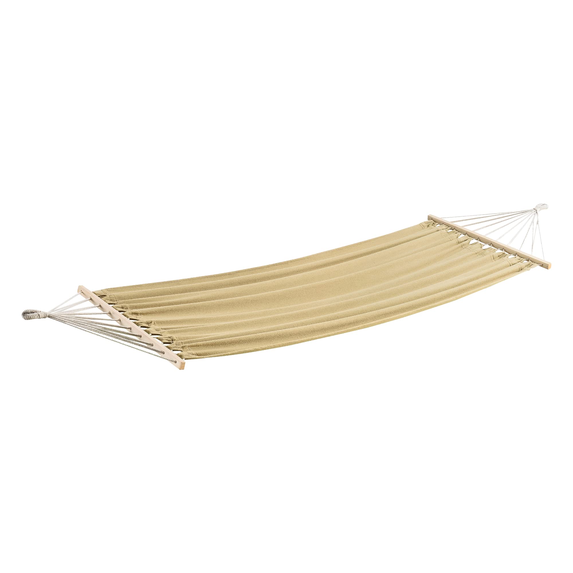 [en.casa] Amaca con Supporto in Acciaio da Esterno e Interno Telo 200 x 100 cm Carico Max. 120 kg Telaio Resistente con Asta Distanziatrice Tessuto Beige