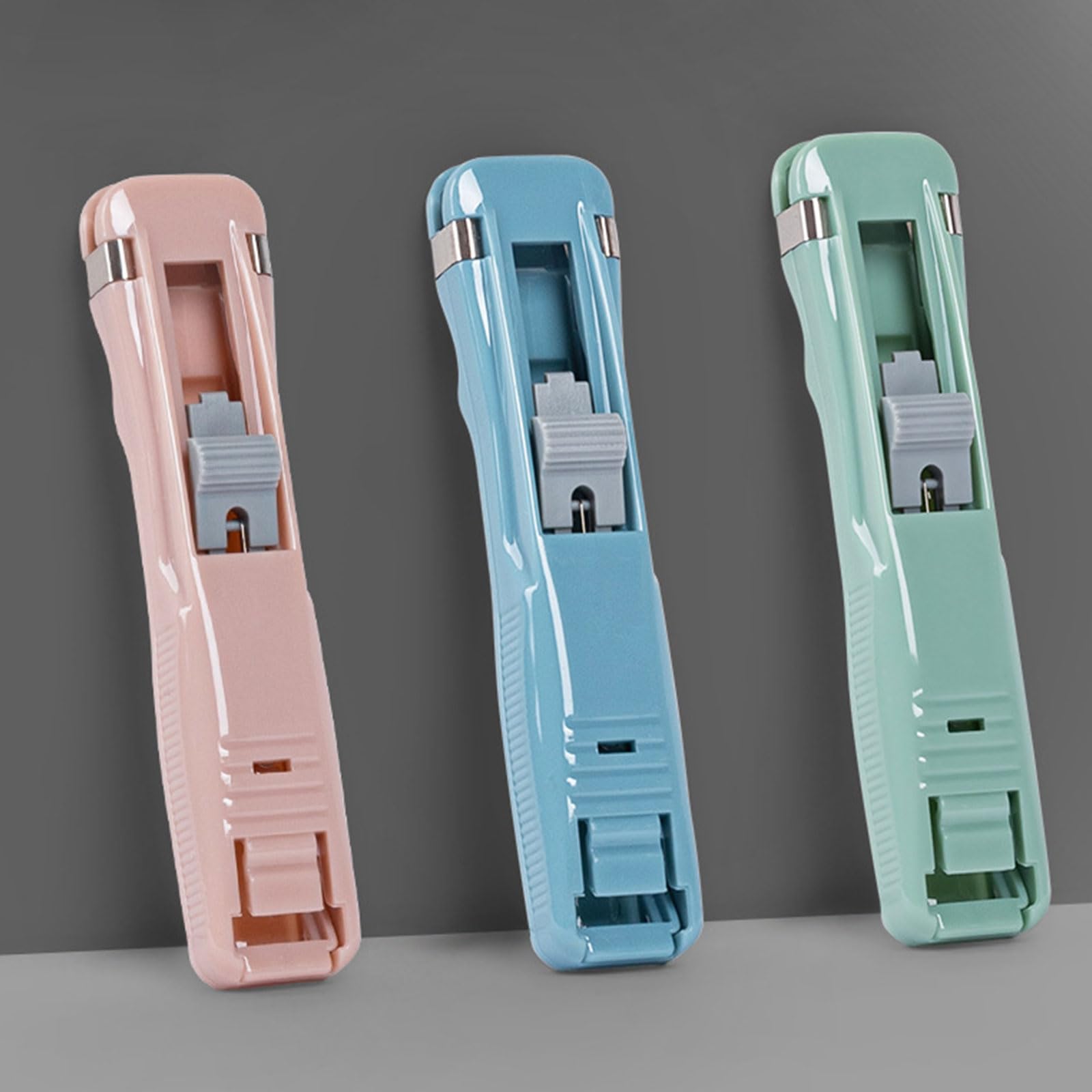 Clip Fermadocumenti A Pressione – Dispenser Da Ufficio In Acciaio E ABS, Impilabile Per Documenti E Cavi, Include 50 Clip