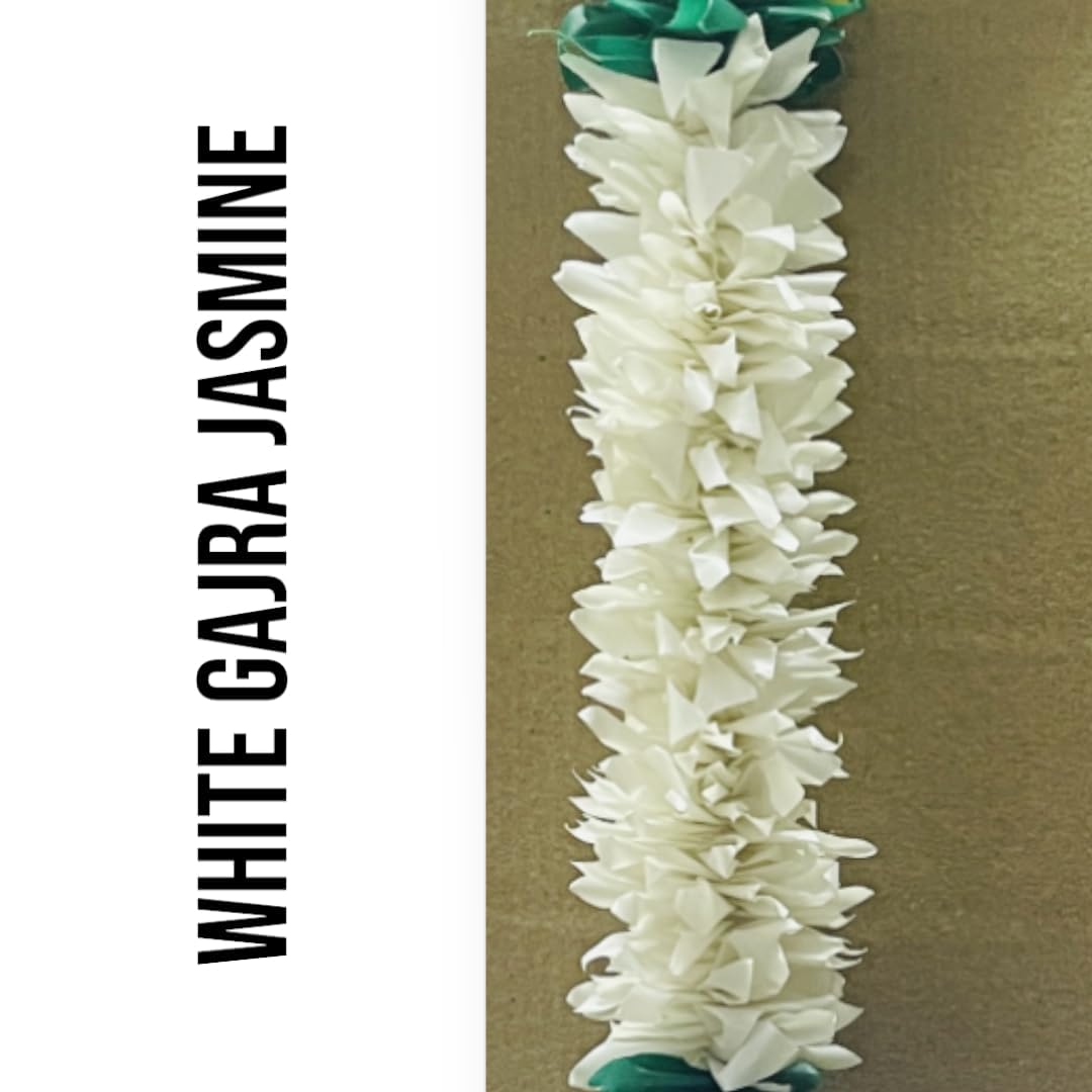 ABHAAS Ręcznie robione sztuczne kwiaty nagietka do dekoracji, długie girlandy kwiatowe do dekoracji drzwi, Toran Genda Phool, na ślub / festiwale z dzwonkami (wzór 2, 5 stóp, zestaw 5 szt.)