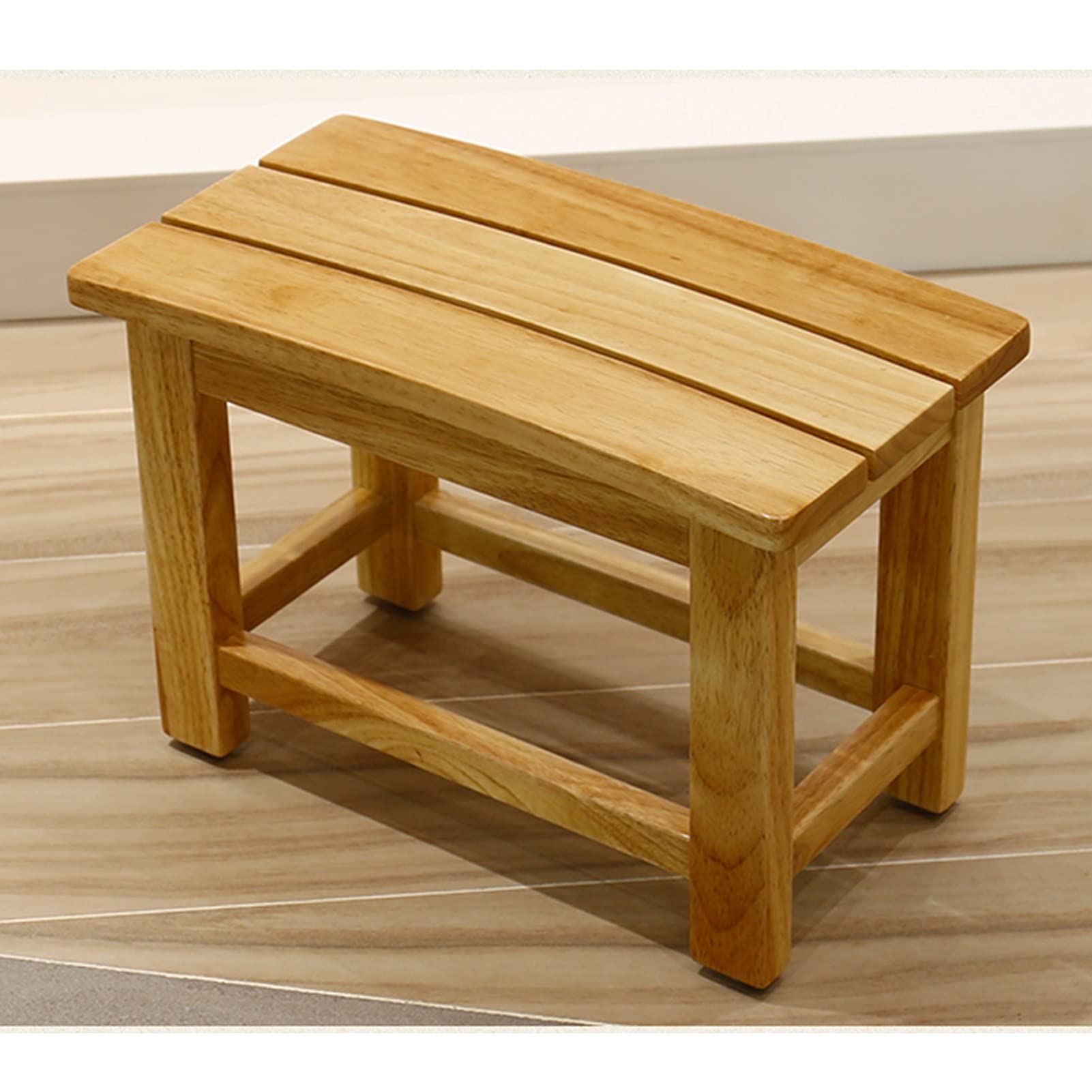 Banc de douche en bois imperméable pour spa et changement de chaussures