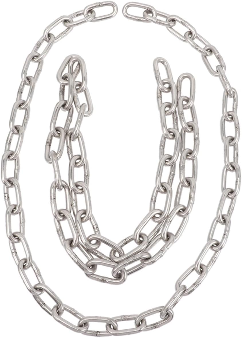 HANABASS 2pcs Stainless Steel Dog Leash Chain Tie Out Chain for Dogs Outdoor Use