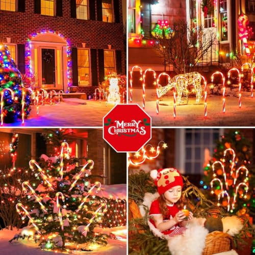 24 Pack Solar Candy Cane Lights Outdoor, Christmas Decorations, 10 Modes $39.99 AC - image 8