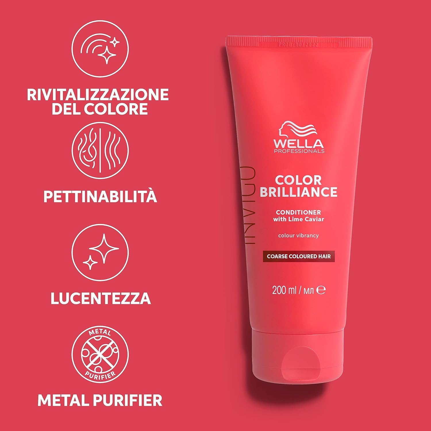 Wella Professionals Invigo Color Brilliance Shampoo professionale 300ml, Conditioner 200ml e Maschera 150ml per capelli spessi e grossi proteggono e mantengono vivo il colore, donando brillantezza