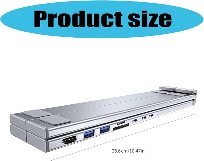 Base Docking Station USB C 8 en 1 con HDMI 4K, 2 USB 3.0, Pd 100w miniatura 7