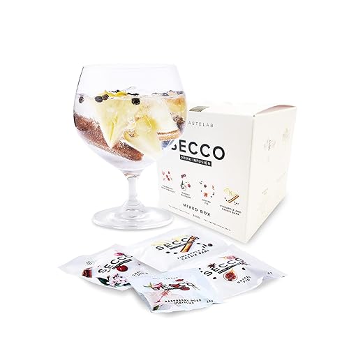 Secco - Caja variada de infusiones de cócteles  Frutas, especias y botánicos seleccionados a mano en paquetes individuales para gin tonics,