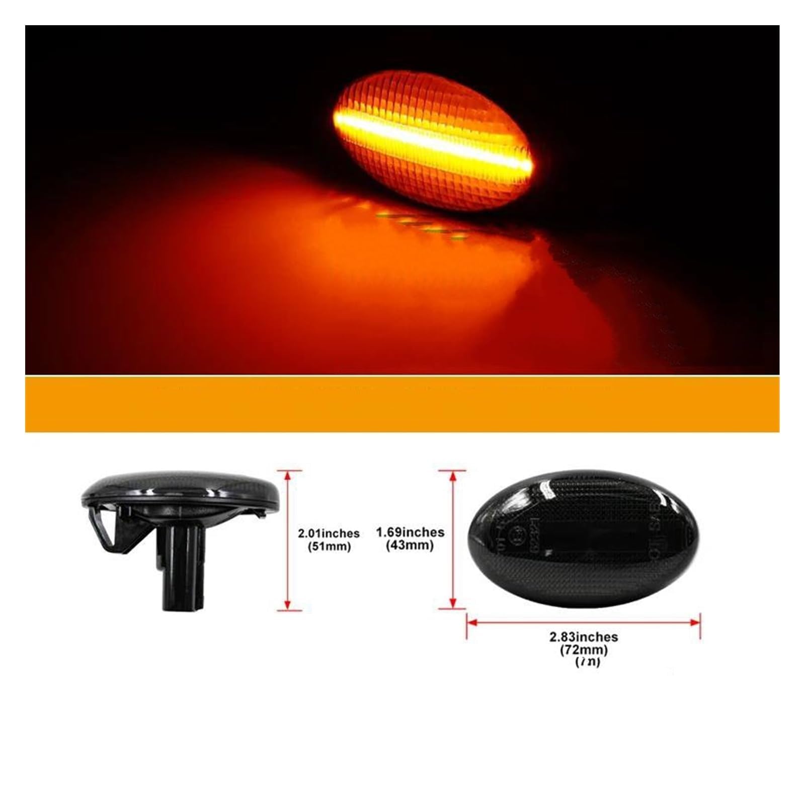 Dynamiczne kierunkowskazy boczne LED, do Subaru Liberty Forester 2000-2005, lewy lub prawy zewnętrzny kierunek boczny