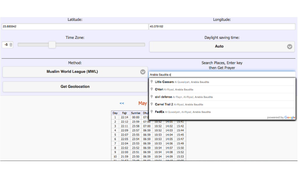 Timetable Amazon Monthly Prayer Timetable - App on Amazon Appstore