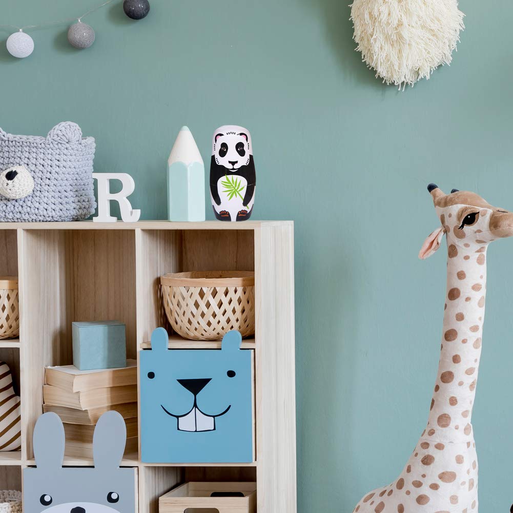 Lot De 5 Poupées Gigognes Russes En Bois En Forme D'œuf Pour Enfants Jouet De Noel Danniversaire Cadeau De Decoration Dinterieur - 9