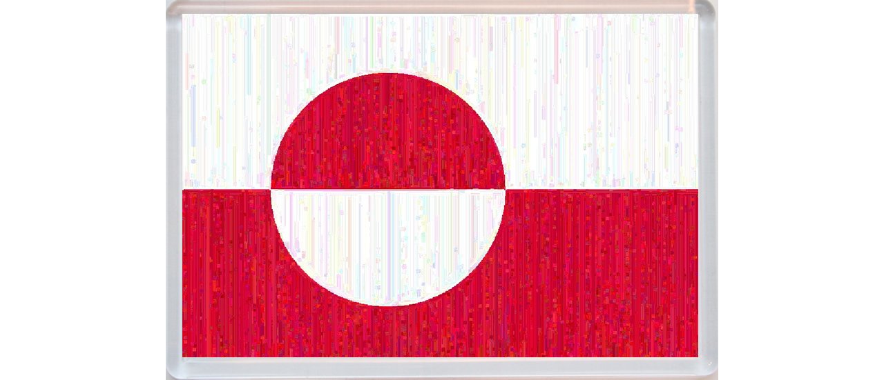 Greenland - 'Rustic Style' National Country Flag - Jumbo Fridge Magnet