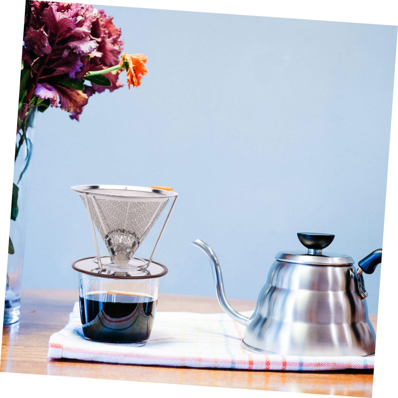 Filtro de Café de Acero Inoxidable 304 Doble Capa 125 Ml