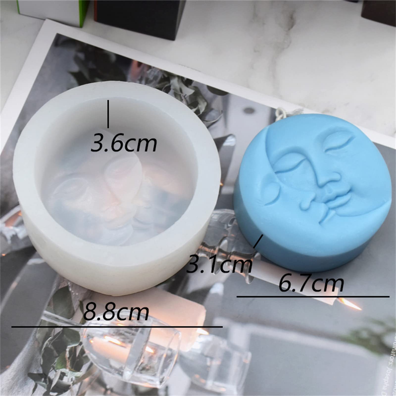 Psdndeww Moules à Bougies Artistiques 3D En Forme De Visage Humain En Silicone Pour Bougies Abstraites, Portrait, Savon, Moule Pour La Fabrication De Bougies