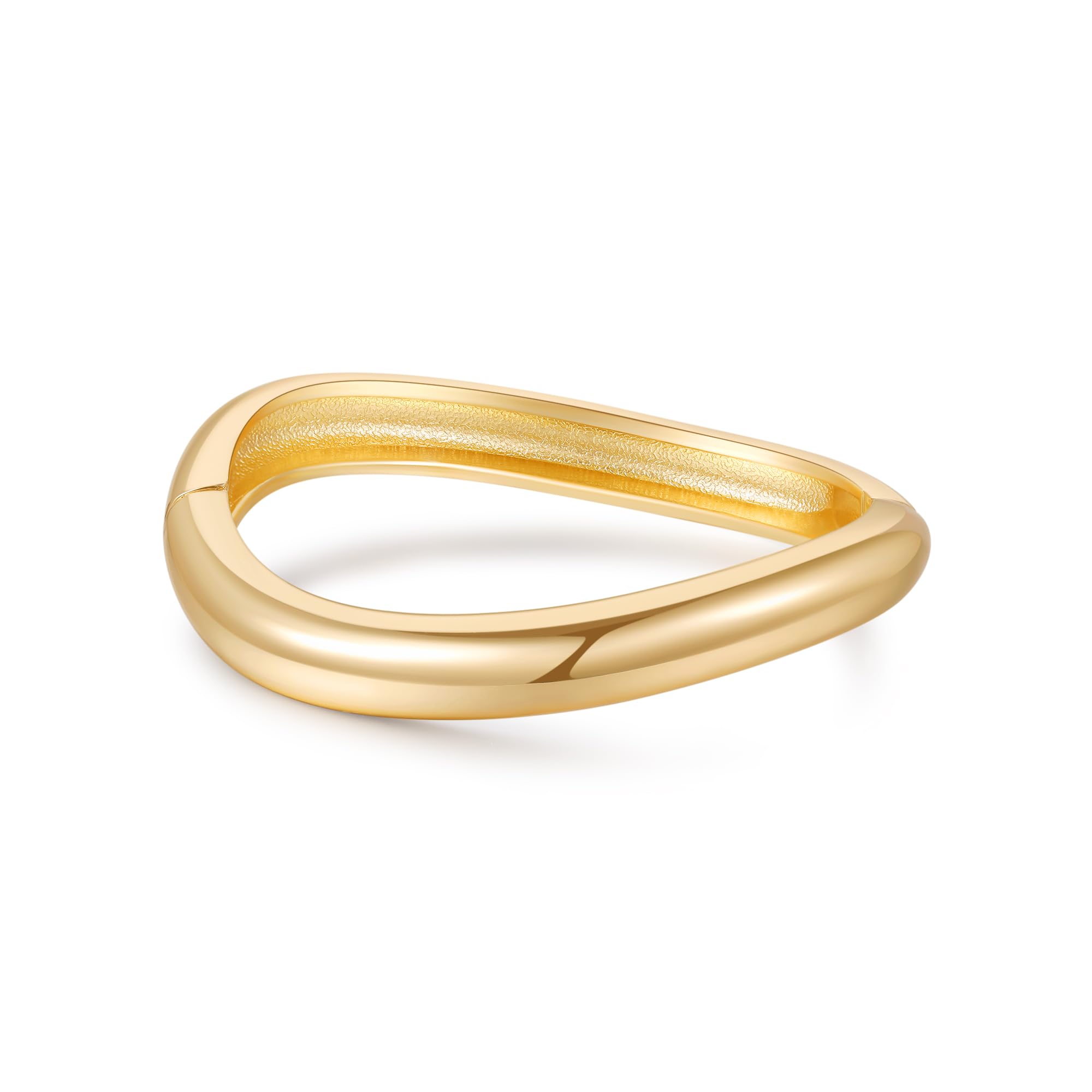 AYWFCBF Bangle Bracelets for Women | 14K Gold Plated Trendy Wide Bracelets | Hinged Arm Cuff Bangles Chunky Bracelet for Women