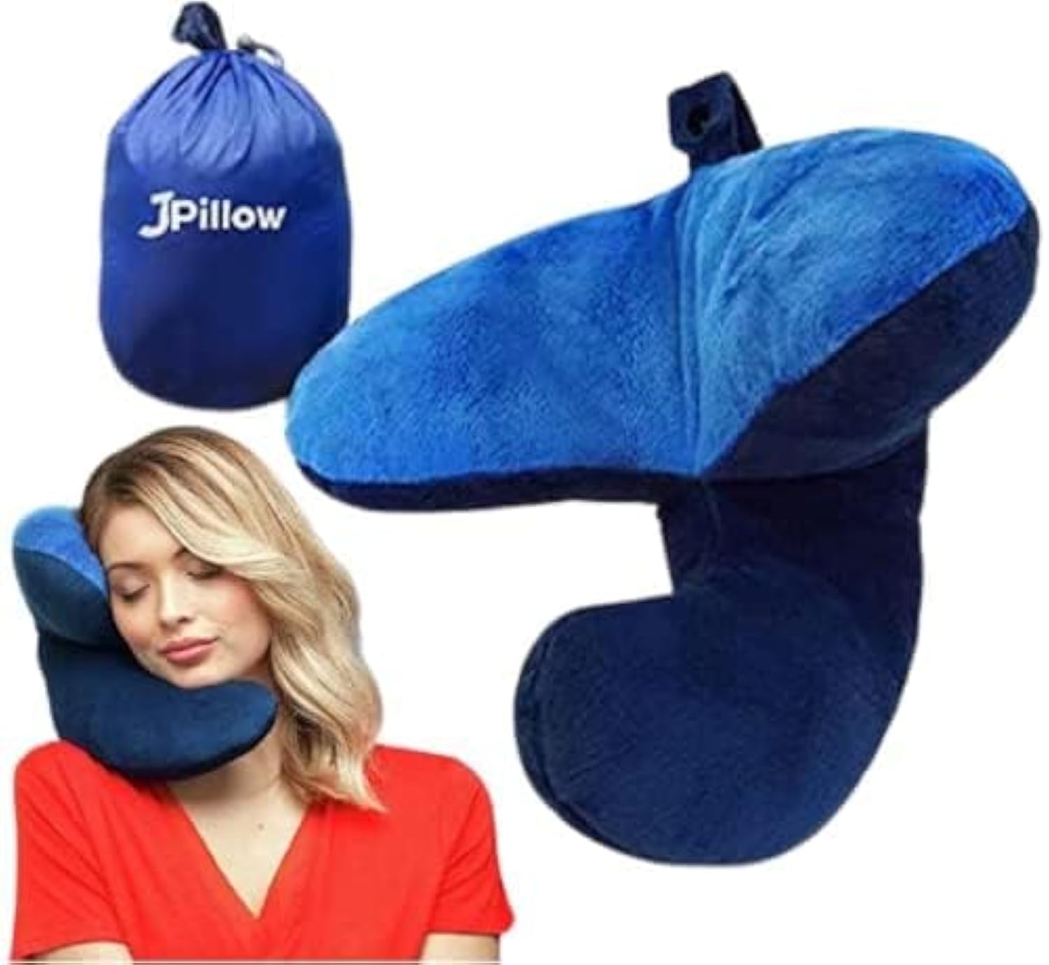 Amazon｜(Dark Blue) - J-pillow, Travel Pillow - British Invention