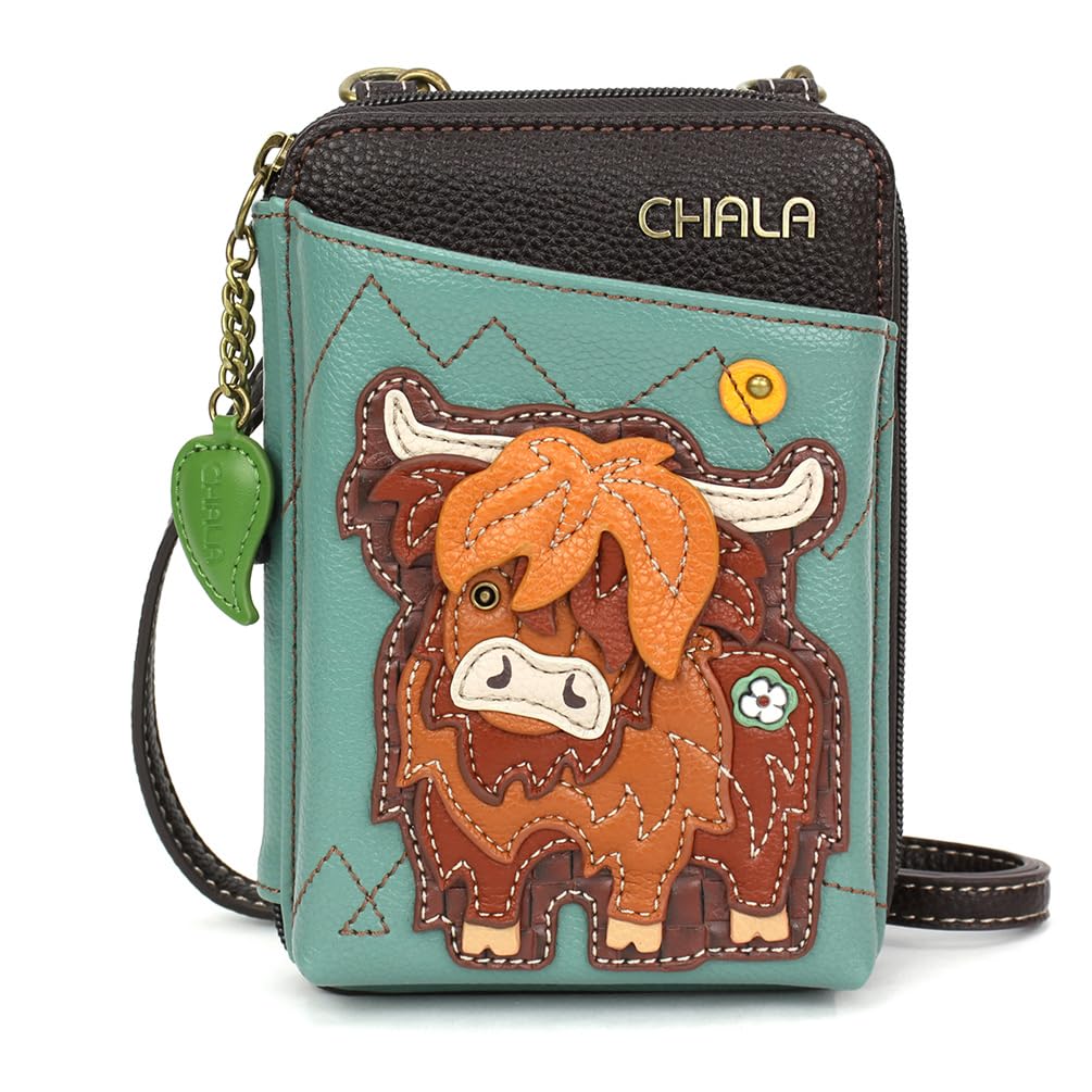 CHALA Wallet Crossbody Cell Phone Purse - Women Faux Leather Multicolor Handbag with Adjustable Strap