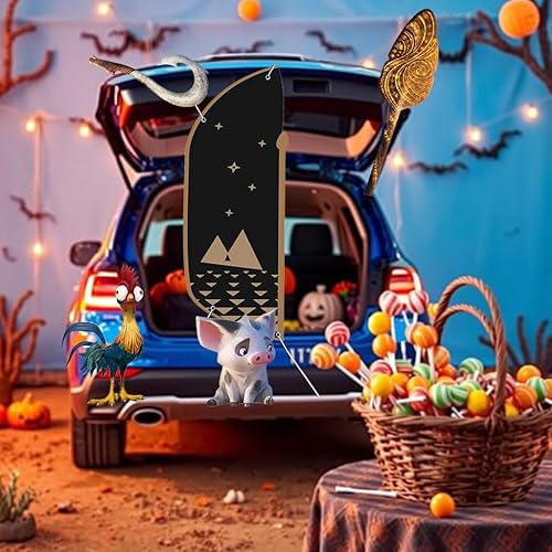 Miniatura 6 de Kit de decoración de maletero o trato para SUV o golosinas para decoración de iglesia al aire libre, decoraciones de fiesta de Halloween (A)