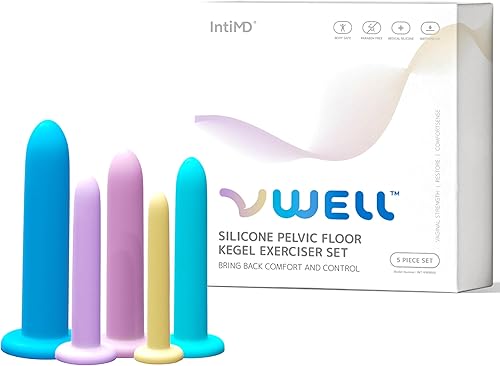 VWELL - Juego de ejercitador muscular de silicona para suelo pélvico (sistema completo de 5 kits)