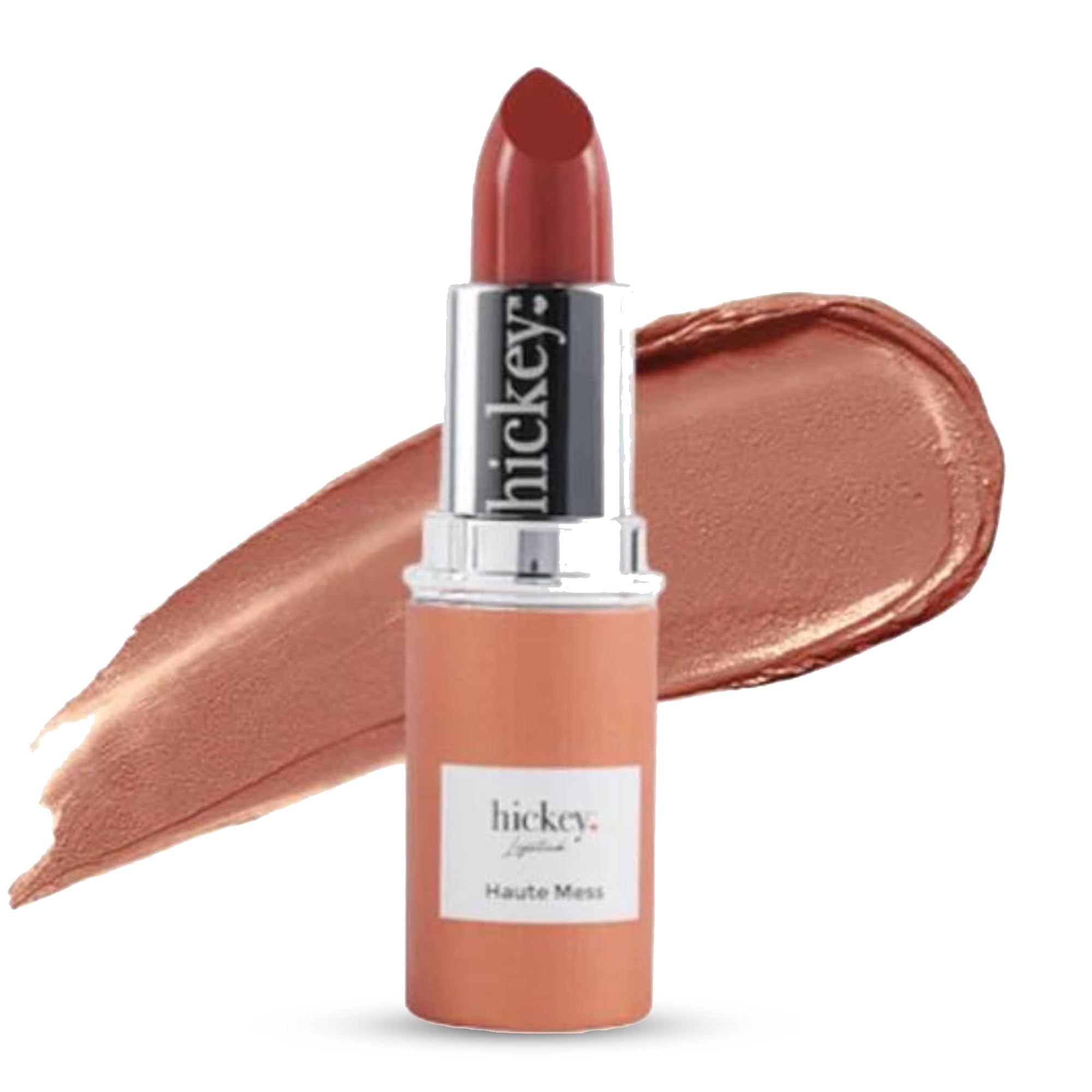 Hickey Lipstick Refill - Haute Mess (Terracotta) - Hydrating Formula with Jojoba Oil, Long Lasting Velvet Finish Lipstick for Women - Vegan &