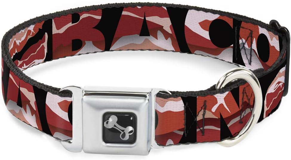 Buckle-Down Bacon Dog Collar Bone