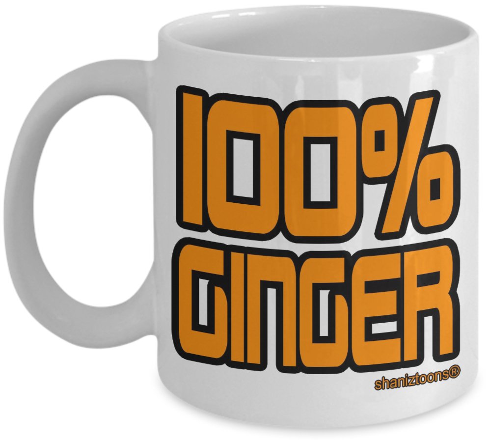 Shaniztoons White 100% Ginger Funny Ginger Hair Gift Mug