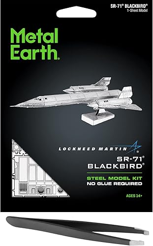 Metal Earth SR-71 Blackbird 3D Kit de modelo de metal con pinzas Fascinaciones