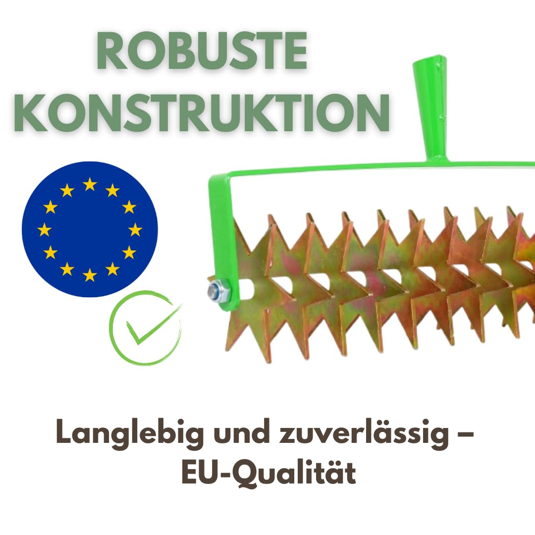 Kultivator Garten mit 12 Sternen, Gartenfräse 41 cm XXL, Gartenkralle, Sternfräse 1-Reihe, Rollkultivator, Gartengerät EU-Produktion