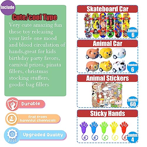 Leeche Premium Pop Party Favors Toys For Kids,Prize Box Toys For All Ages ,Birthday , School Classroom Rewards, Carnival Prizes, Pinata Fillers, Treasure Chest, Goody Bag Fillers #TOP4