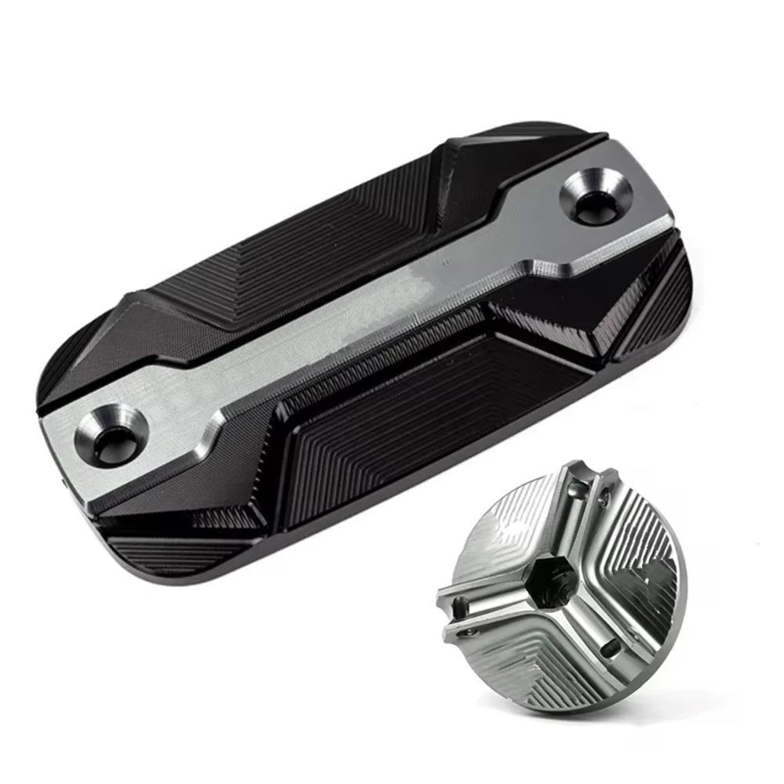 Coperchio Serbatoio Liquido Freni E Tappo Olio Motore Per Moto Per Africa Twin 1100 L CRF1100L(2Pcs Set-Grey)