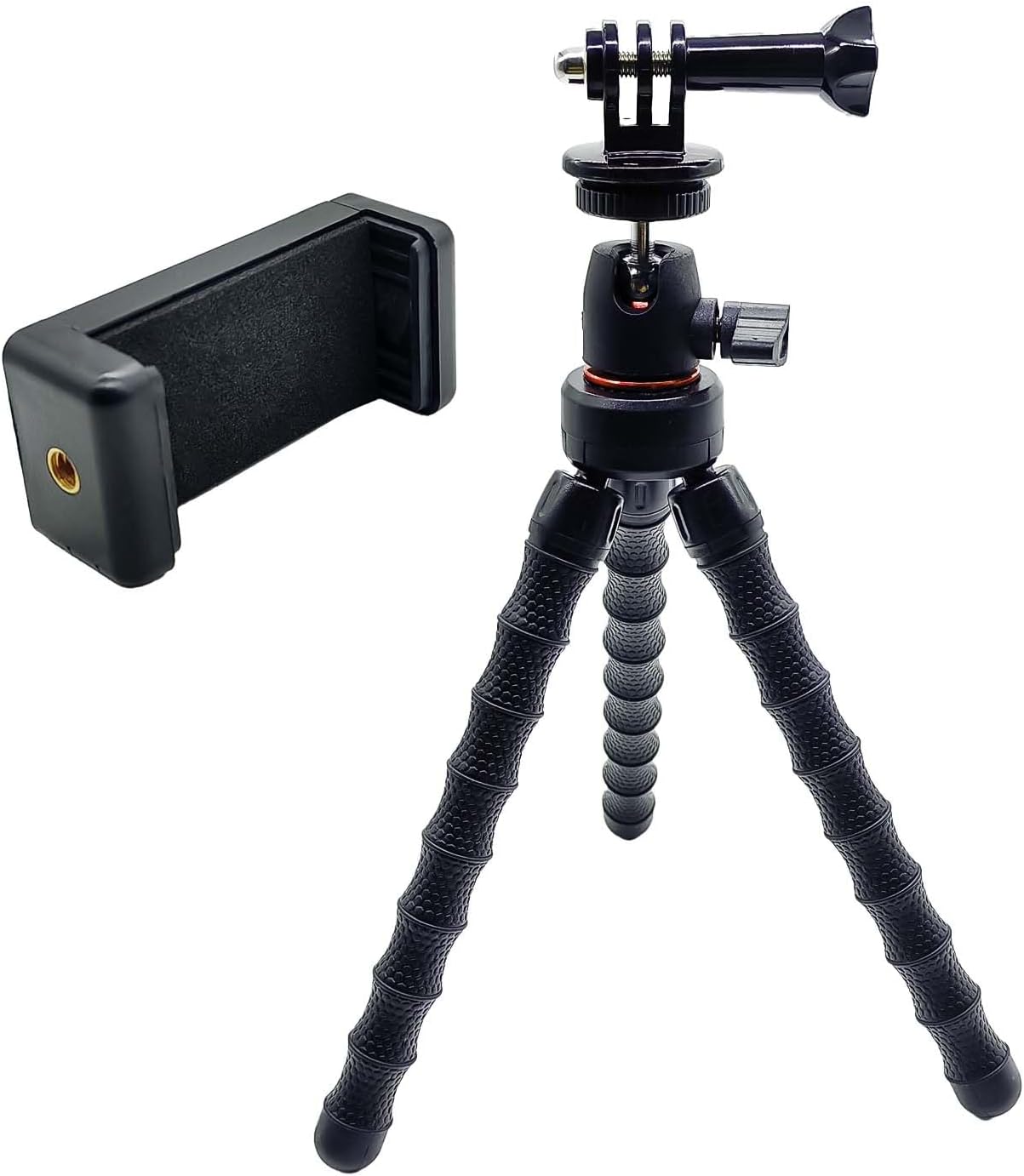 Flexible Camera Tripod Compatible with GoPro Hero 13, 12, 11, 10, 9, for DJI Osmo Action, for Insta360, and Smartphones – Bendable Tripod with 360° Rotation Mount Stand for Vlogging, Live Streaming image 5