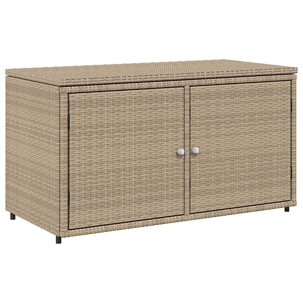 Home Outdoor AutresArmoire de rangement de jardin Beige 110 x 55 x 60,5 cm Poly Rotin