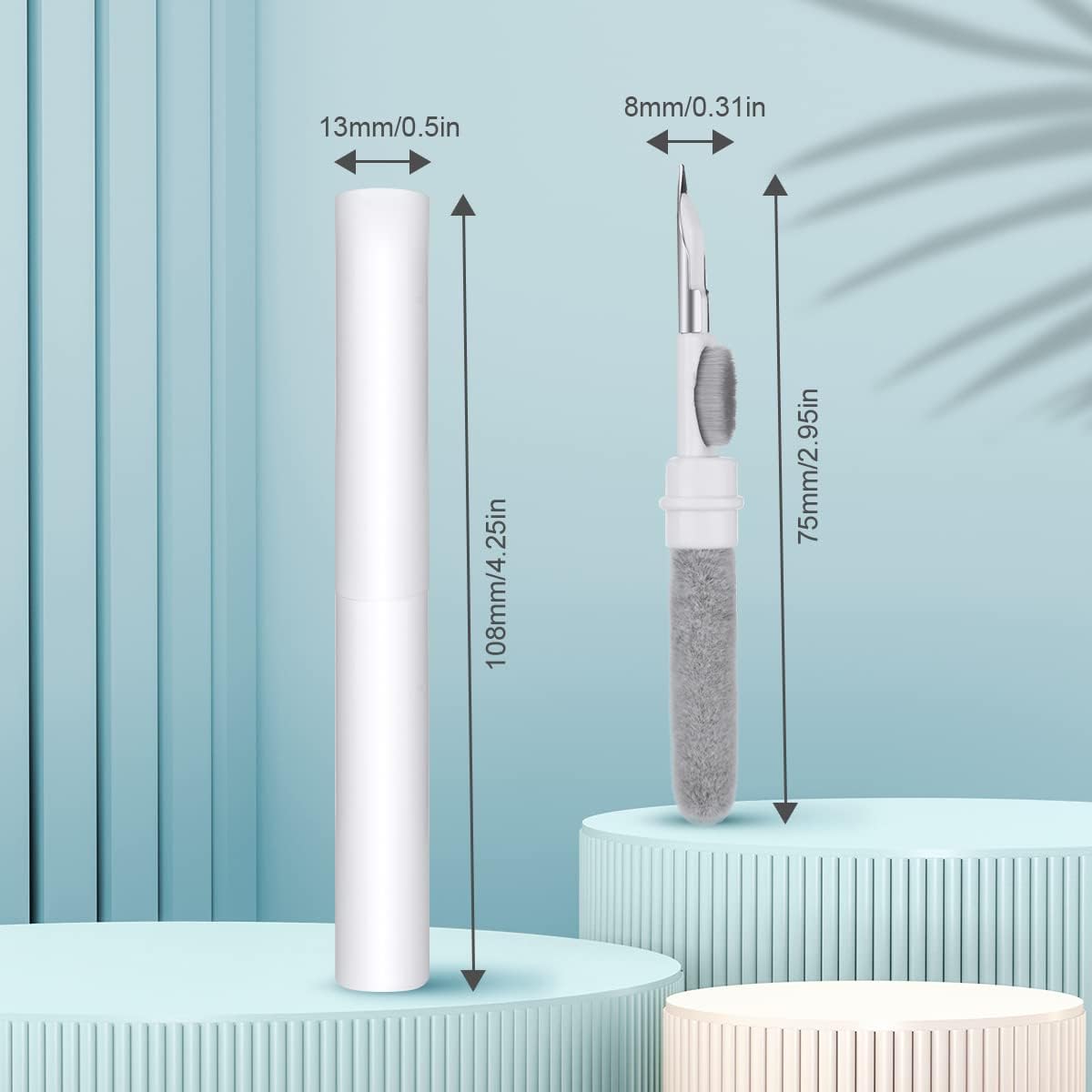 Vicloon 3-in-1 Kit de Nettoyage pour AirPods - Brosse Microfibre Douce pour Écouteurs, Téléphones et Appareils Photo - Image secondaire