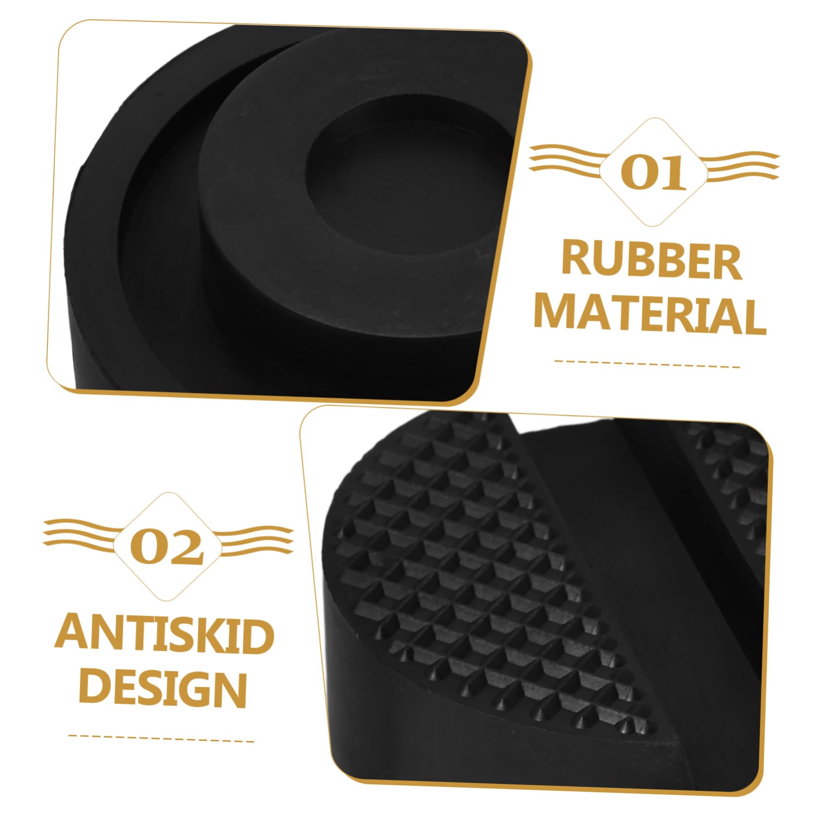 ULTECHNOVO 4pezzi Tampone Per Martinetto Gomma Per Sollevamento Auto Pad Per Stabilità e Sicurezza Durante Le Operazioni Di Sollevamento Facile Da Installare e Riutilizzabile Previene