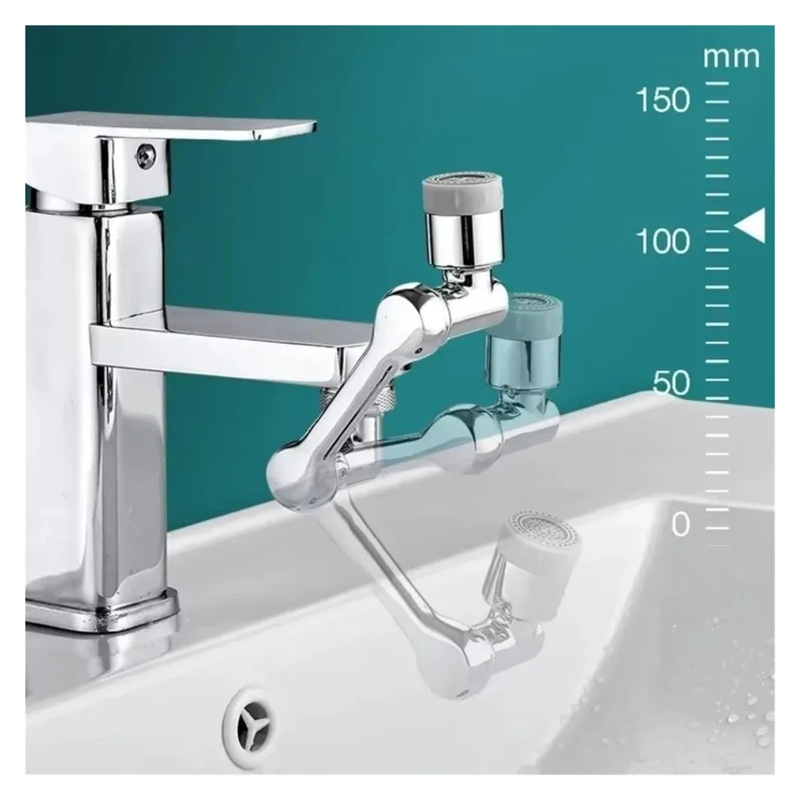 Estensore per rubinetto girevole a 1080°, 2 modalità, ugello in lega con filtro, risparmio idrico, resistente agli spruzzi, per cucina e bagno (un modello)