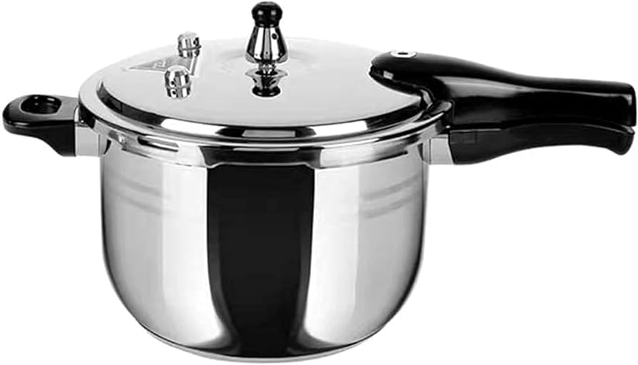 中型ステンレススチール圧力鍋　4、5L Amazon | ステンレス製圧力鍋 ふた付きで安全 ステンレス鋼製を