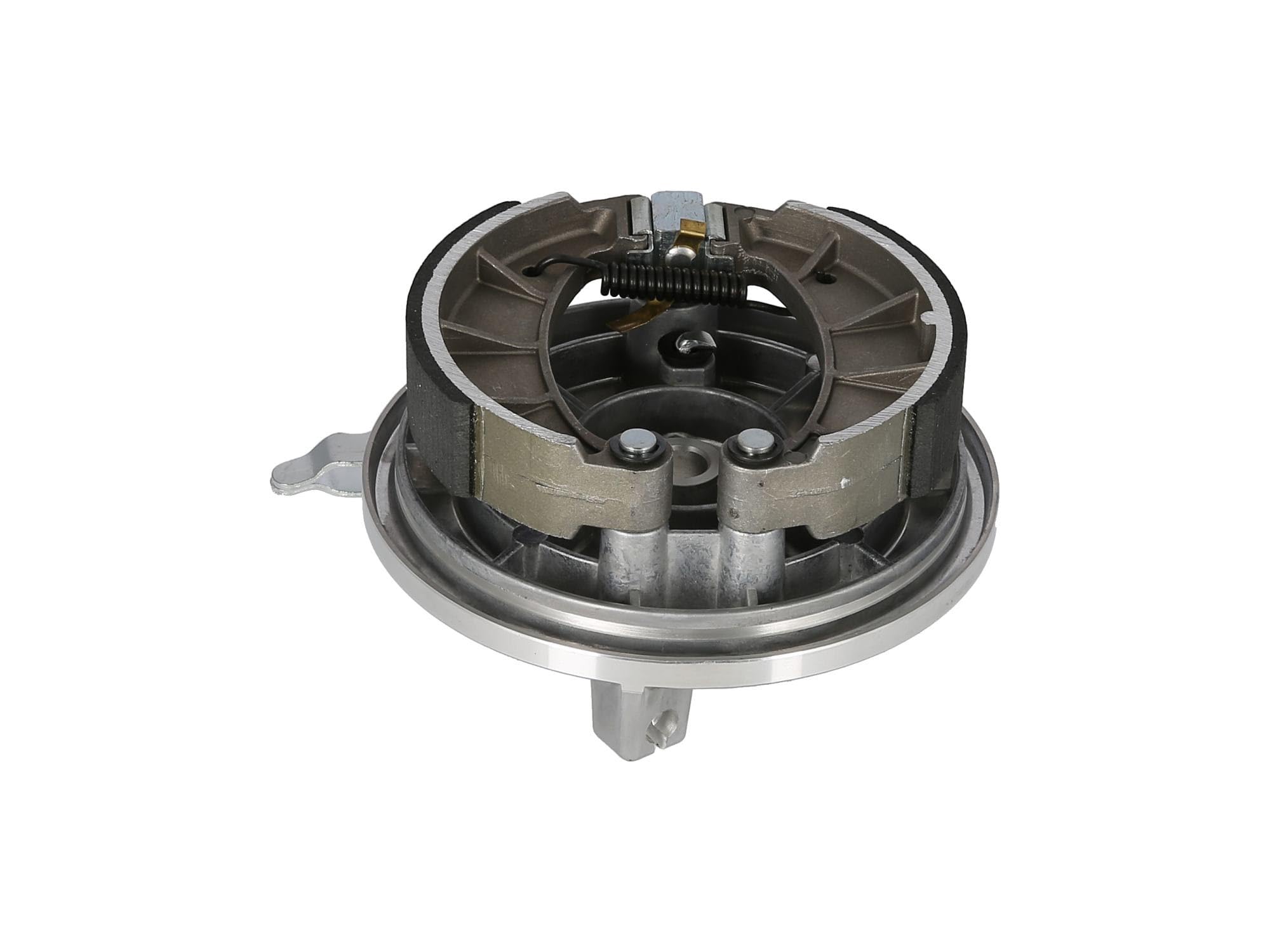 Bremsschild hinten komplett einbaufertig mit Bremsstange - für Simson S51,