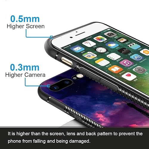 Miniatura 3 de ZHEGAILIAN Funda para iPhone SE 2020 diseño de torre Eiffel estrellada para iPhone SE 202287 para niñas diseño de patrón antideslizante absorción de