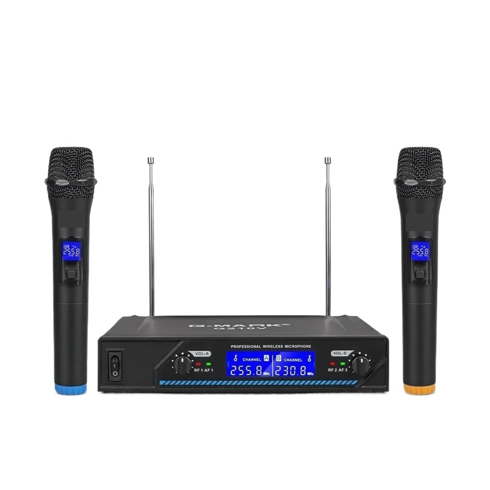 Microphone Professionnel Sans Fil, 2 Canaux, Karaoké Portable, For Fête, Réunion, Église, Spectacle À Domicile Captation Sonore Claire